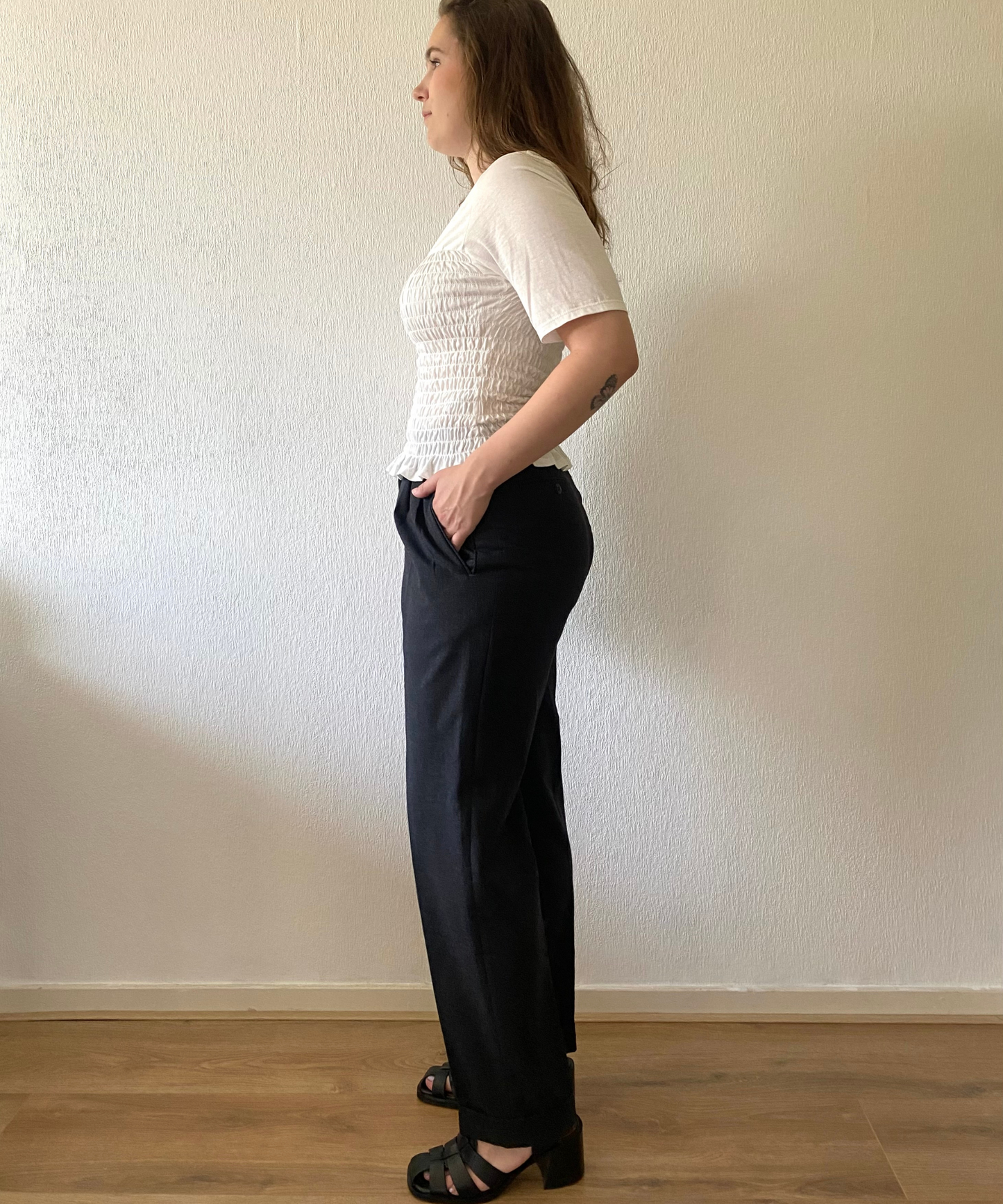 Vintage grijze pantalon