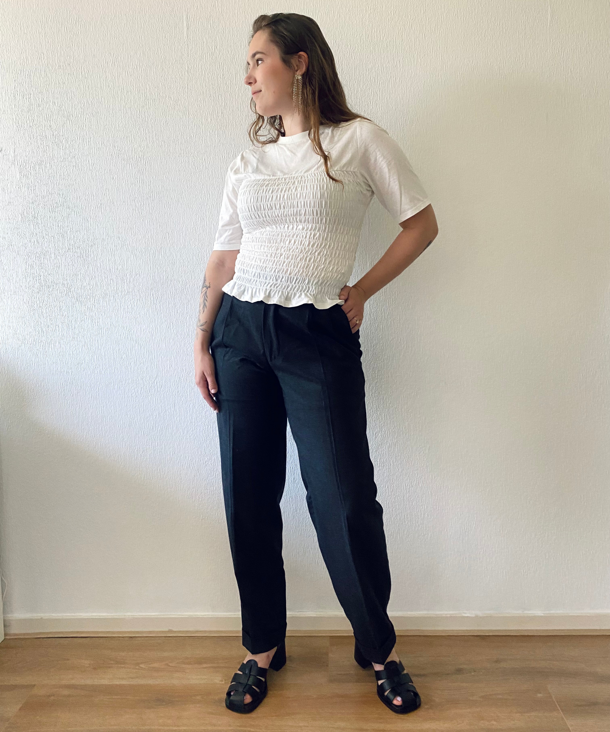 Vintage grijze pantalon