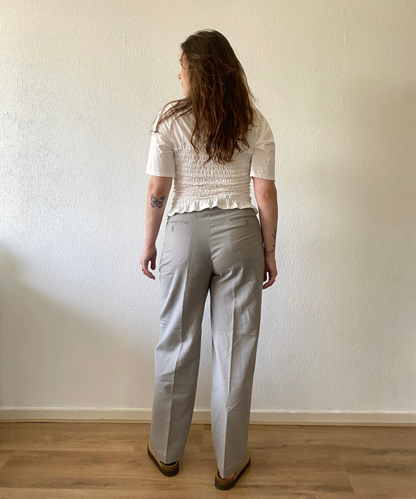 Vintage lichtgrijze pantalon