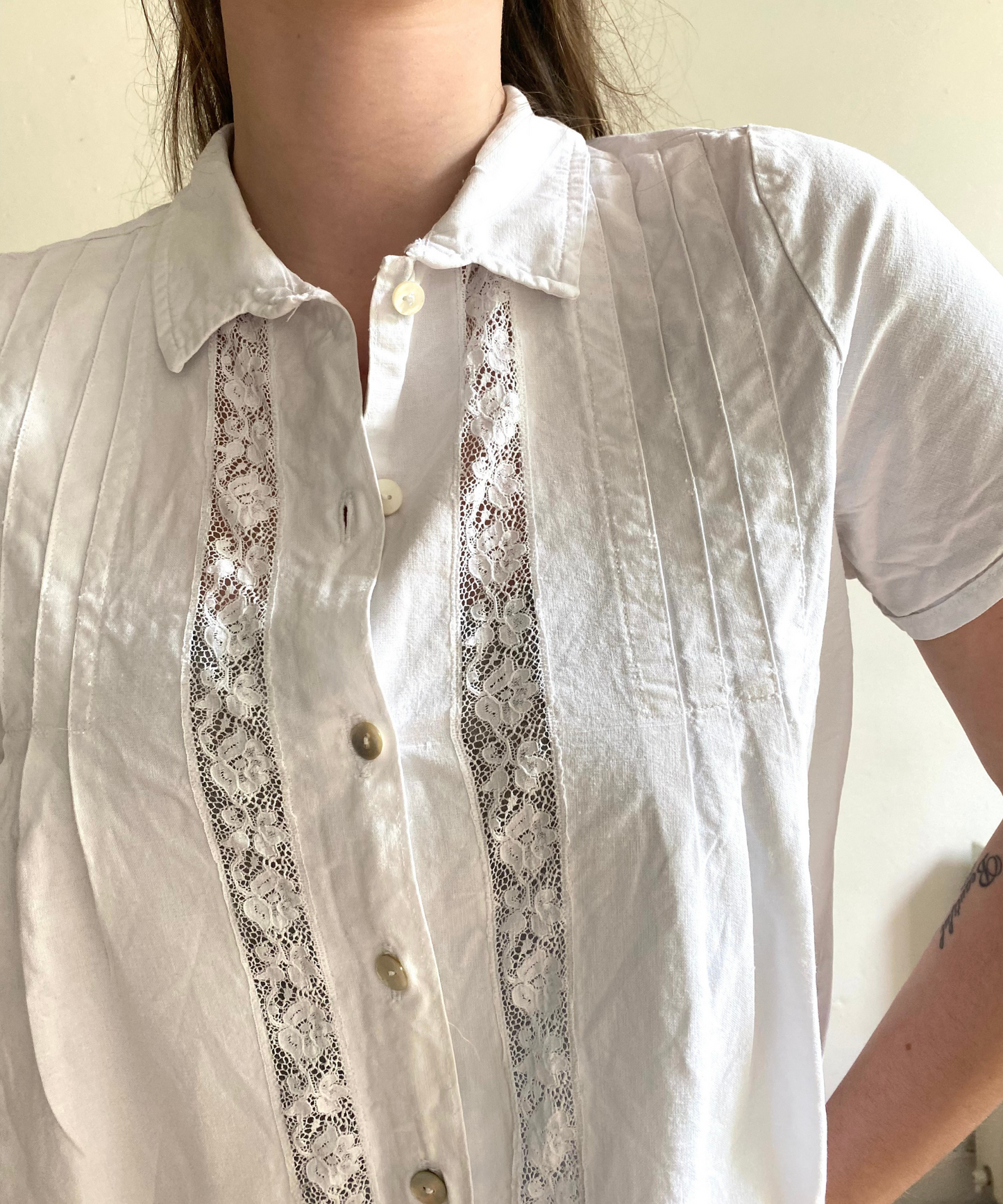 Witte katoen blouse | s/m/l | Molly